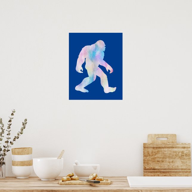 Wasserfarben Bigfoot Poster (Küche)