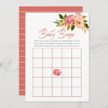 Wasserfarben Blume Baby Shower Baby Bingo