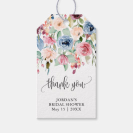 Wasserfarben Blume Blogs Danke, dass Sie dafür sin Geschenkanhänger