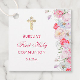 Wasserfarben Blume Erste Kommune Geschenkanhänger