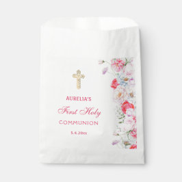 Wasserfarben Blume Erste Kommune Geschenktütchen