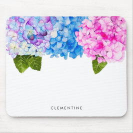 Wasserfarben-Blume| Name hinzufügen Mousepad