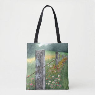 Wasserfarben-Blumen-Kunst-Tragetasche