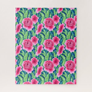 Wasserfarben-Blumen-Puzzle Puzzle