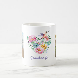 Wasserfarben Blumenherz Hummingbird Foto Geschenk Tasse