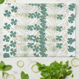 Wasserfarben-Blumenmuster Individuelle Hintergrund Geschirrtuch