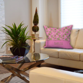 Wasserfarben Blumenrosa Kidname Kopfkissen Kissen