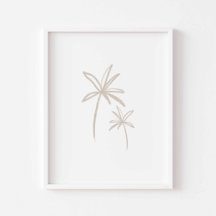 Wasserfarben-Boho-Palmenposter
