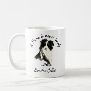 Wasserfarben-Border-Collie-Hund Tier Kaffeetasse