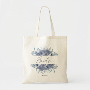 Wasserfarben-Bouquet mit Bridename Tote-Beutel Tragetasche