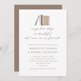 Wasserfarben Bücher jede Liebe Geschichte Hochzeit Einladung