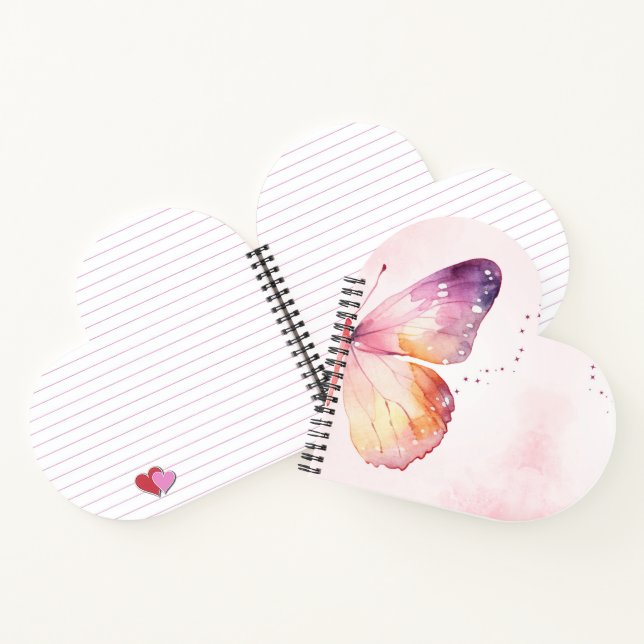 Wasserfarben Butterfly Art Notizbuch (Innenseite)