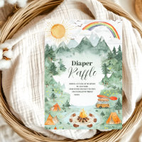 Wasserfarben Camping Babydusche Diapper Raffle