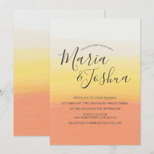 Wasserfarben Candy Corn Halloween OMBRÈ Hochzeit  Einladung