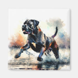 Wasserfarben Cane Corso Hund Magnet