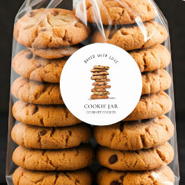 Wasserfarben-Chocolate-Chip-Backwaren Runder Aufkleber