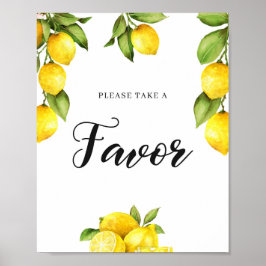 Wasserfarben Citrus Lemon Kinderdusche Favoriten U Poster