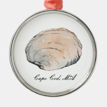 Wasserfarben Clam Seashell Beach Ornament