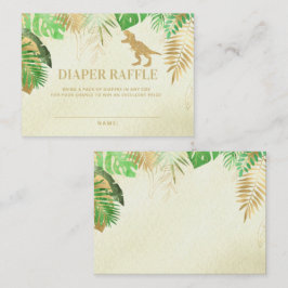 Wasserfarben-Dinosaurier-Babydusche-Windelwaschkar Begleitkarte