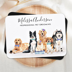 Wasserfarben-Dog-Walker-Katzen-QR-Code des Greomer Visitenkarte