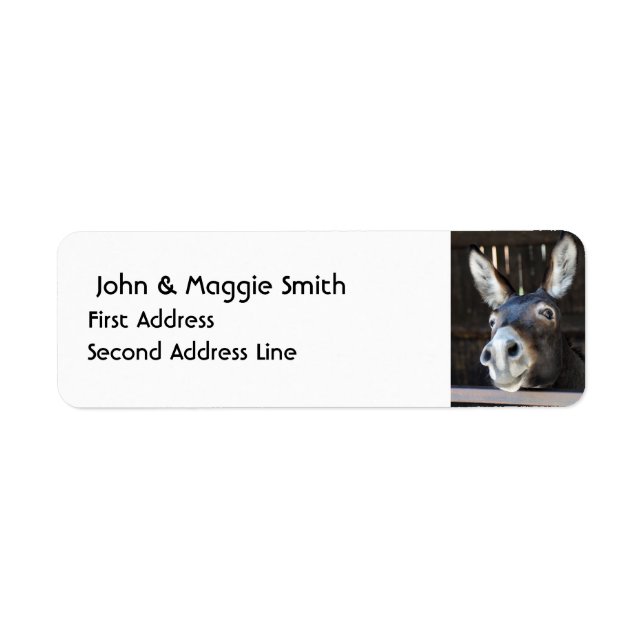 Wasserfarben-Donkey Art-Label (Vorne)