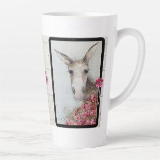 Wasserfarben-Donkey-Latte-Cup Milchtasse