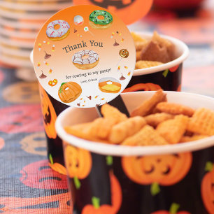 Wasserfarben-Donut-licious-Halloween-Süßigkeiten-D Geschenkanhänger
