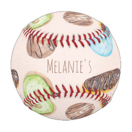 Wasserfarben Eclair Donuts Fun Whimiscal Sweet Baseball