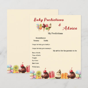 Wasserfarben-Eiscreme-Baby-Shower-Spiel Flyer