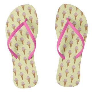 Wasserfarben Eiscreme Flip Flops (gelb)