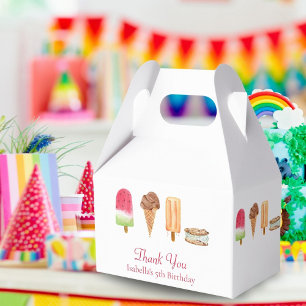 Wasserfarben Eiscreme & Popsicles Geburtstagsdanke Geschenkschachtel