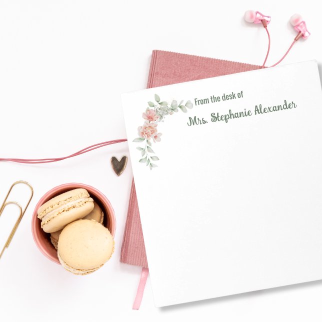 Wasserfarben Elegante rosa Blüte vom Schreibtisch  Notizblock (Von Creator hochgeladen)