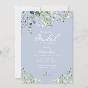 Wasserfarben-Eukalyptus-Grün-Bridal-Lunch-Einladun Einladung