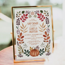 Wasserfarben-Fall-Baby-Dusche Einladung