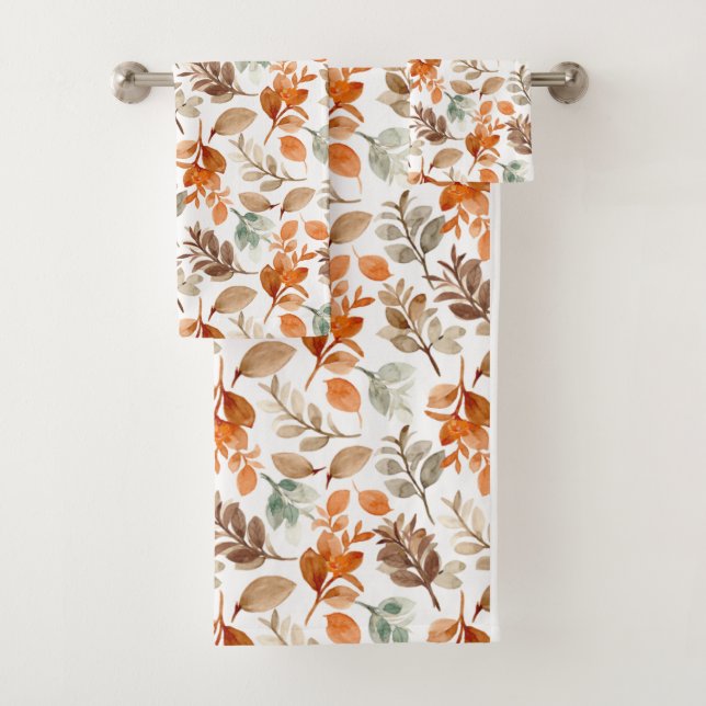 Wasserfarben Fall Foliage Handtuch Set (Insitu)