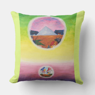 Wasserfarben-Fantasie-Dimensionen-Pyramide-Traumwe Kissen