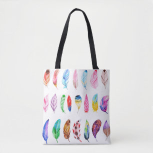 Wasserfarben Federn: Schöne Sammlung Vintag.