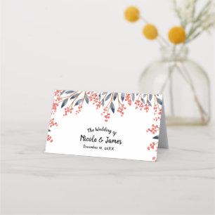 Wasserfarben-Feiertags-Winterbeeren-Hochzeitstisch Platzkarte