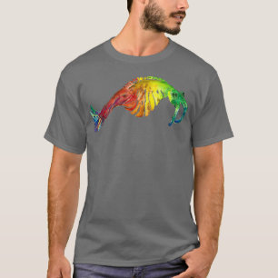 Wasserfarben Fossil Anomalocaris in Rainbow T-Shirt