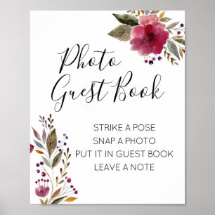 Wasserfarben Foto Gästebuch Hochzeit