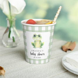 Wasserfarben Frog Baby Dusche Pappbecher