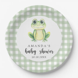 Wasserfarben Frog Baby Dusche Pappteller