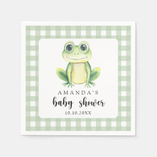 Wasserfarben Frog Baby Dusche Serviette