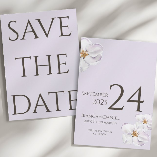Wasserfarben Frühlingsblüte Hochzeit Speichern Sie Save The Date (Von Creator hochgeladen)