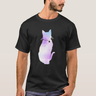 Wasserfarben Futter Katze Art Fur Meow Tier T-Shirt