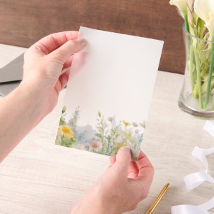 Wasserfarben-Garten-Blumenrand