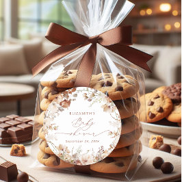 Wasserfarben-Garten Boho BläsernBaby-Dusche Runder Aufkleber