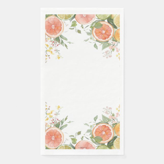 Wasserfarben Gästebad Einweghandtuch Serviette (Vorderseite)