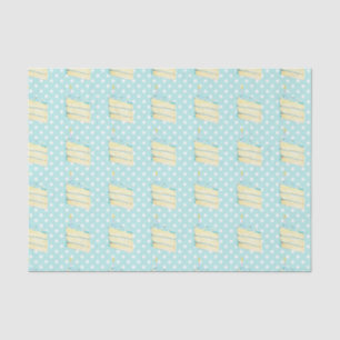 Wasserfarben-Geburtstagstorte mit Kerzen-Polka-Pun Seidenpapier