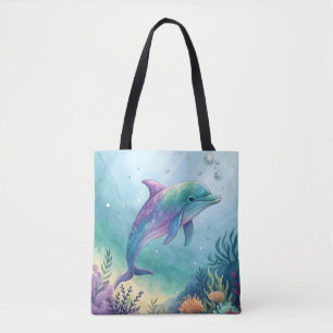 Wasserfarben gemalter Delfin